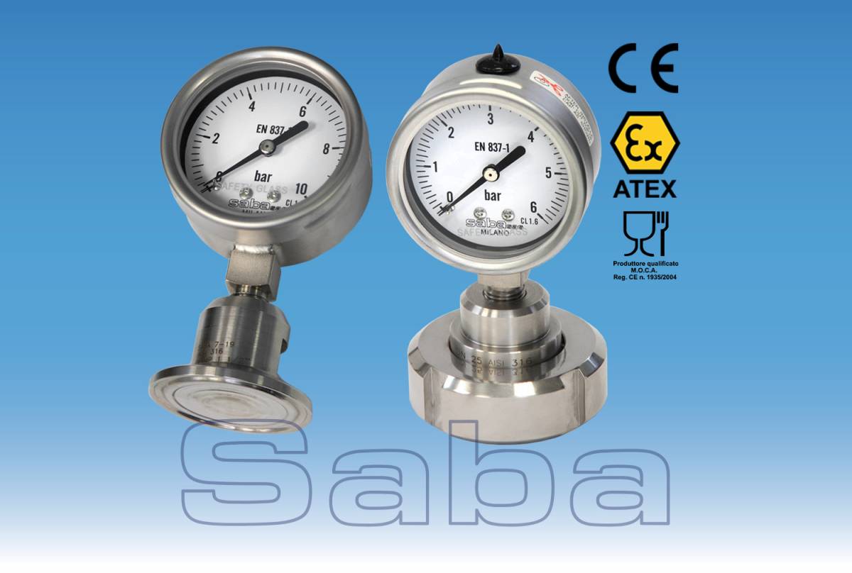 Sanitary Pressure Gauge Ø 63 with diaphragm seal (mod. SA 40-63)