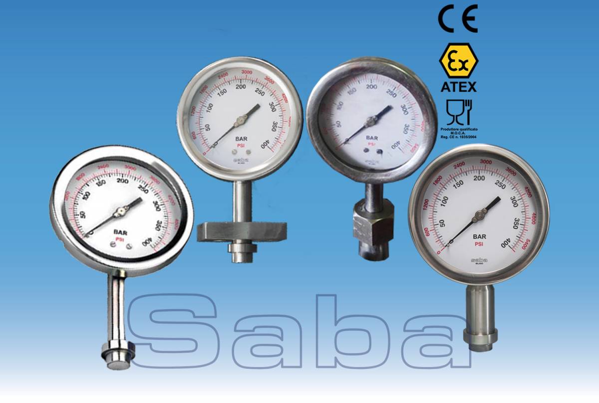Sanitary Pressure Gauge for homogenizer (mod. SAS 24)
