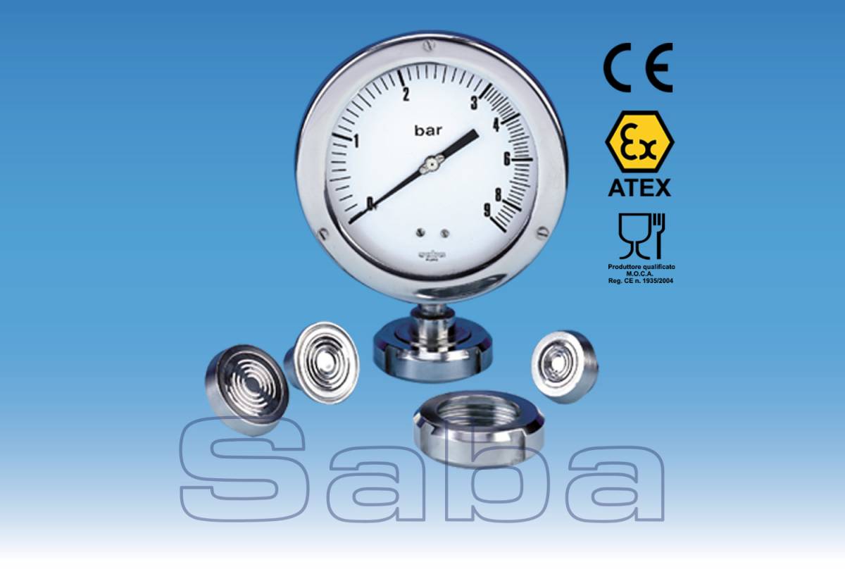 Sanitary Pressure Gauge with Logarithmic Scale (mod. SA 40/9)