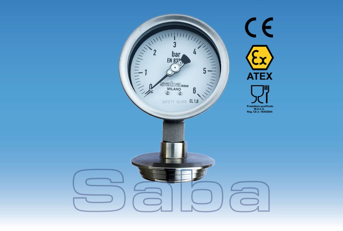 Sanitary Pressure Gauge with Varivent diaphragm (mod. SA 40 Varivent)
